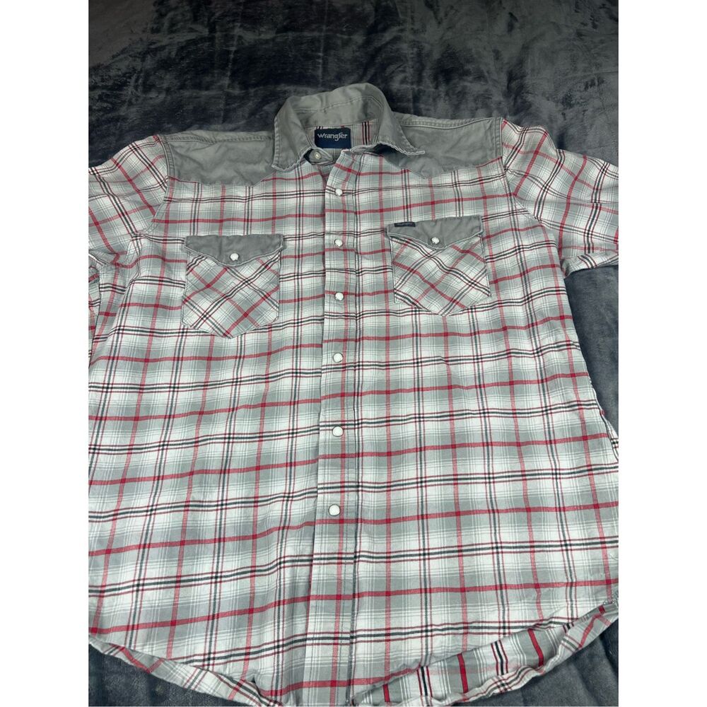 Vintage‎ Wrangler, brush popper, pearl snap shirt size XL